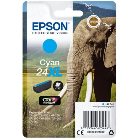 Epson Elephant C13T24324022 cartouche d'encre 1 pièce(s) Original Rendement élevé (XL) Cyan