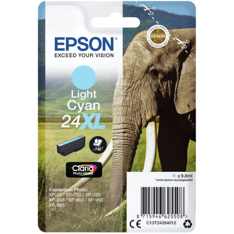 Epson Elephant C13T24354022 cartouche d'encre 1 pièce(s) Original Rendement élevé (XL) Cyan clair