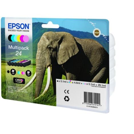 Epson Elephant Multipack 24 cartuccia d'inchiostro 6 pz Originale multipack color