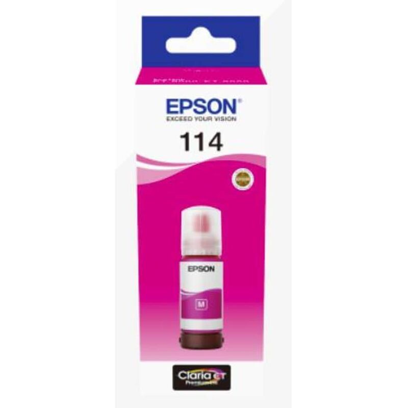 Image of Epson 114 Magenta EcoTank Standard Capacity Ink Cartridge 70ml - C13T07B340 - Magenta