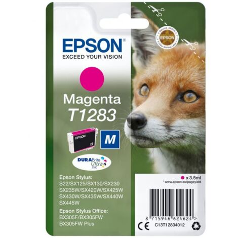Epson Fox Singlepack Magenta T1283 DURABrite Ultra Ink