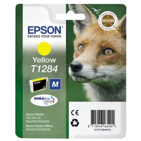 Epson Fox Singlepack Yellow T1284 DURABrite Ultra Ink