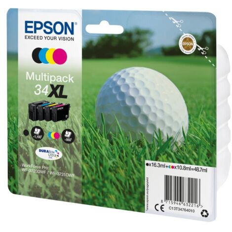 Epson Golf ball Multipack 4-colours 34XL DURABrite Ultra Ink