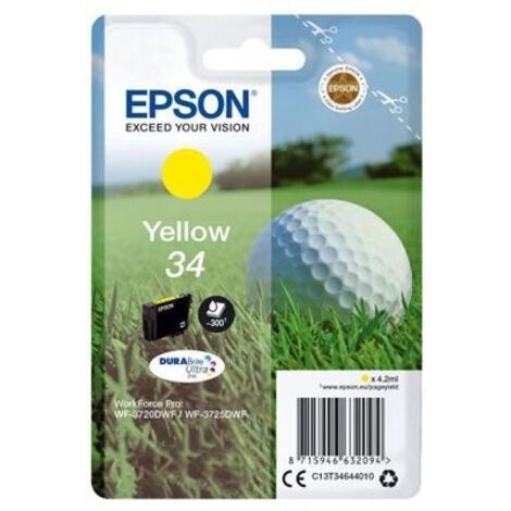 Epson Golf ball Singlepack Yellow 34 DURABrite Ultra Ink
