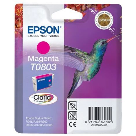 Epson Hummingbird Singlepack Magenta T0803 Claria Photographic Ink