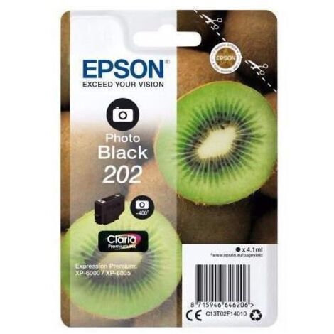 Epson Kiwi 202 cartucho de tinta 1 pieza(s) Original Rendimiento estándar Foto negro