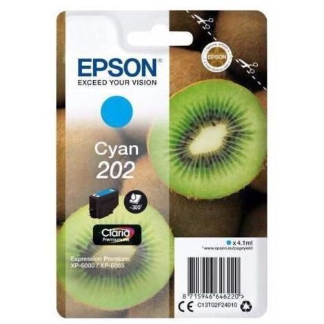 Epson Kiwi Singlepack Cyan 202 Claria Premium Ink