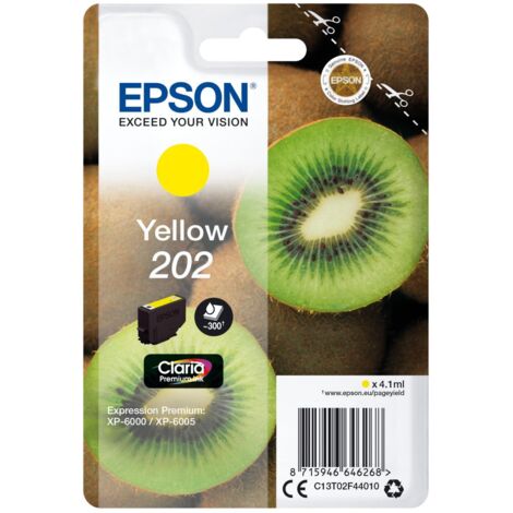 Epson Kiwi Singlepack Yellow 202 Claria Premium Ink Giallo