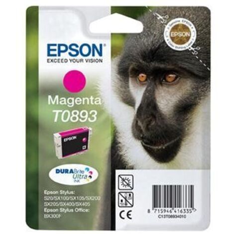 Epson Monkey Singlepack Magenta T0893 DURABrite Ultra Ink
