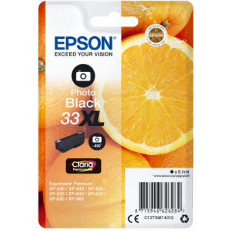 Epson Oranges C13T33614012 cartouche d'encre 1 pièce(s) Original Rendement élevé (XL) Photo noire