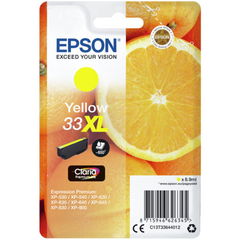 Epson Oranges C13T33644022 cartouche d'encre 1 pièce(s) Original Rendement élevé (XL) Jaune