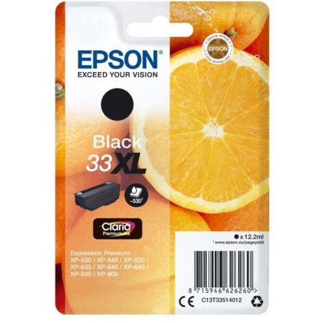 Epson Oranges Singlepack Black 33XL Claria Premium Ink