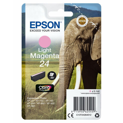 Epson Original Druckerpatrone 24 / T2426 Light Magenta (C13T24264012)