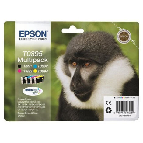 EPSON - Pack de 4 cartouches dencre - T0895