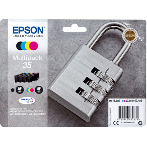Epson Padlock C13T35864020 cartouche d'encre 1 pièce(s) Original Rendement standard Noir, Cyan, Magenta, Jaune