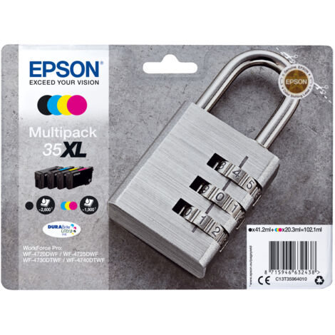 Epson Padlock C13T35964020 cartuccia d'inchiostro 1 pz Originale Resa elevata (XL) Nero, Ciano, Magenta, Giallo