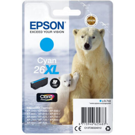 Epson Polar bear C13T26324012 cartouche d'encre 1 pièce(s) Original Rendement élevé (XL) Cyan