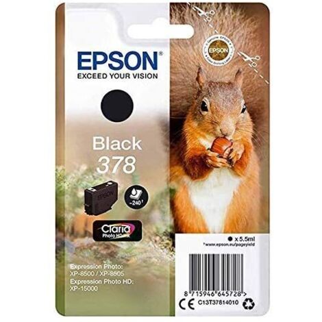 EPSON Singlepack Black 378 Claria Photo HD Ink