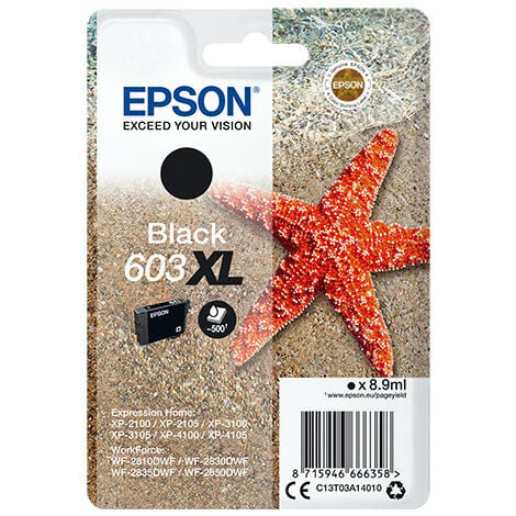 EPSON Cartouche d'encre 603 XL Noir - Etoile de mer (C13T03A14010) - Noir
