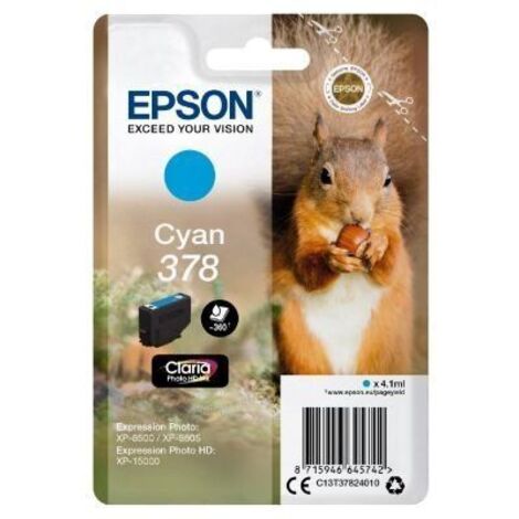 EPSON Singlepack Cyan 378 Claria Photo HD Ink