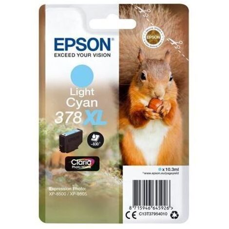 Epson Singlepack Light Cyan 378XL Claria Photo HD Ink 10.3ml Ciano chiaro 830pagine cartuccia d'inchiostro