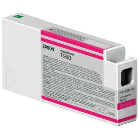 Epson Singlepack Vivid Magenta T636300 UltraChrome HDR 700 ml cartouche d'encre 1 pièce(s) Original Magenta vif