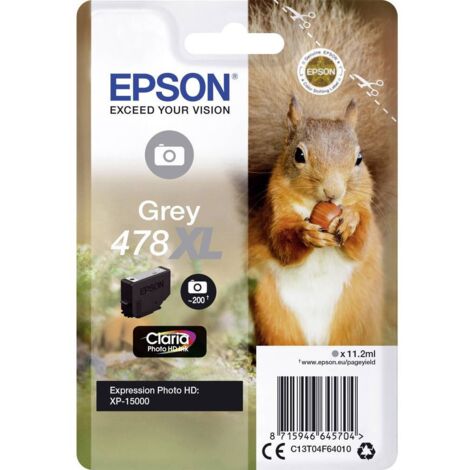 Epson Squirrel 478XL cartouche d'encre 1 pièce(s) Original Rendement élevé (XL) Gris