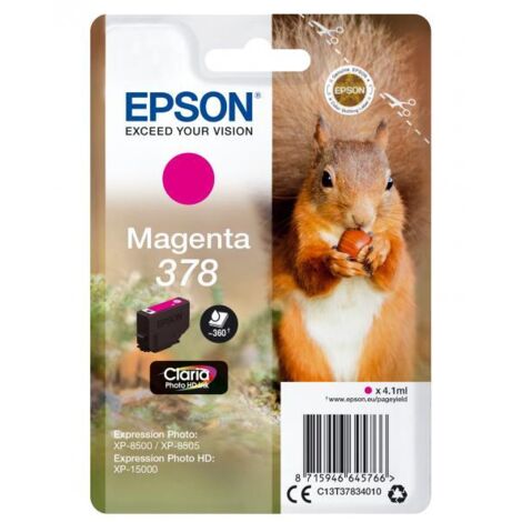 Epson Squirrel C13T37834020 cartuccia d'inchiostro 1 pz Originale Resa standard Magenta