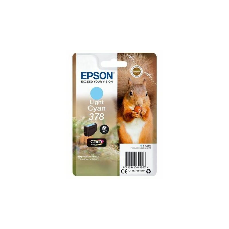 

Epson Squirrel Singlepack Light Cyan 378 Claria Photo HD Ink