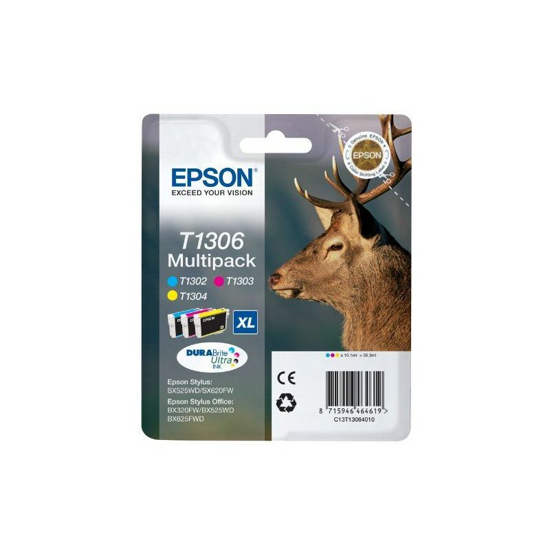 Image of Stag Multipack 3-colours T1306 DURABrite Ultra Ink - Epson
