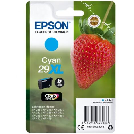 Epson Strawberry C13T29924022 cartucho de tinta 1 pieza(s) Original Alto rendimiento (XL) Cian