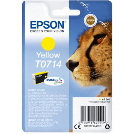 Epson T0714 cartouche d'encre 1 pièce(s) Original Rendement standard Jaune