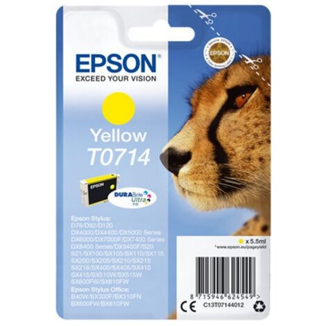 Epson T07144022 Cartuccia Inchiostro per Stampante D78 DX4000 Giallo