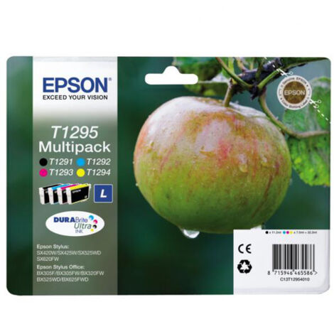 Epson T1295 Multipack Cartuccia d'Inchiostro Originale Colore Nero / Ciano / Magenta / Giallo