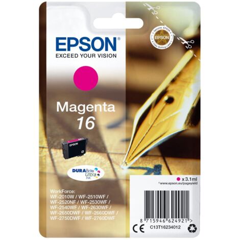 Epson T16234022 Cartuccia Penna e Cruciverba Inchiostro per WF2010W Magenta