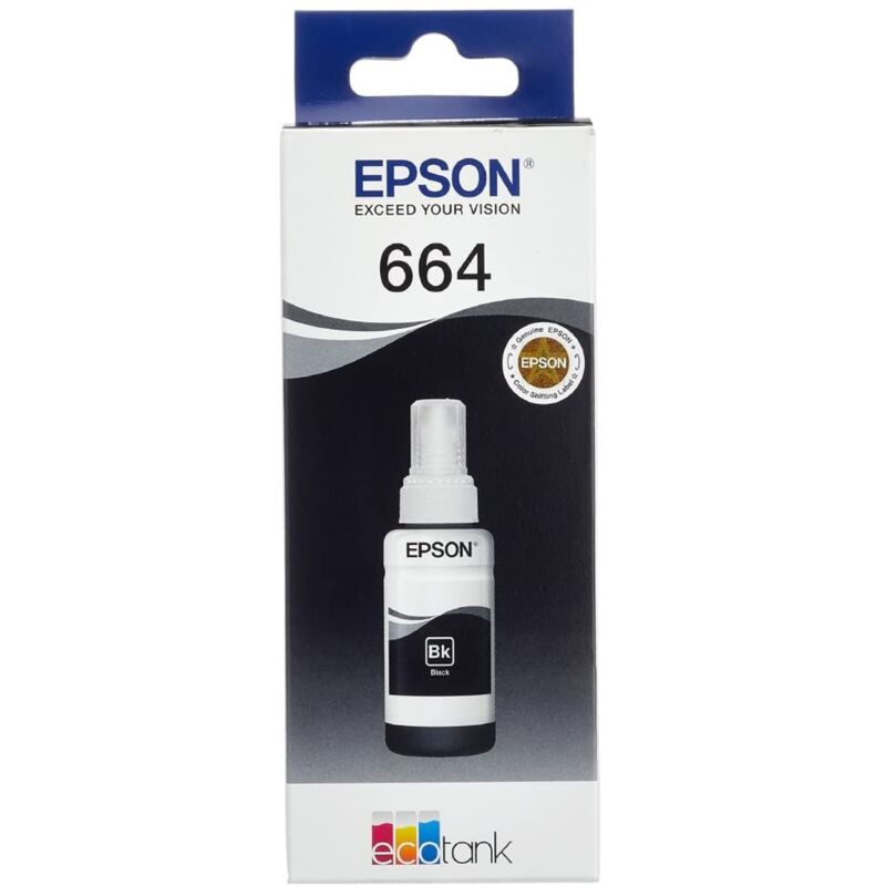 Epson - Black T6641 Ink Bottle 70Ml - EP54097