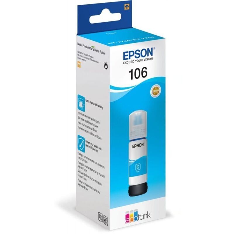 106 Ecotank Cyan Ink Bottle - EP64331 - Epson