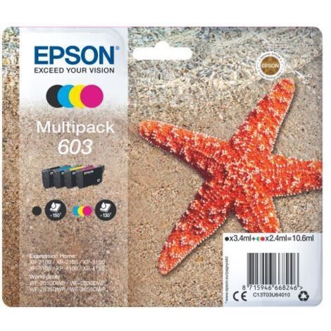EPSON tinta MultiPack Std Estrella de mar 4 tintas 603 RF / AM Multi