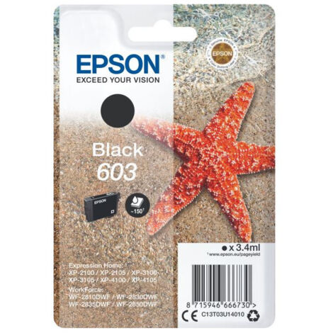 EPSON tinta negra Std Estrella de mar 1 tinta 603 RF / AM Single