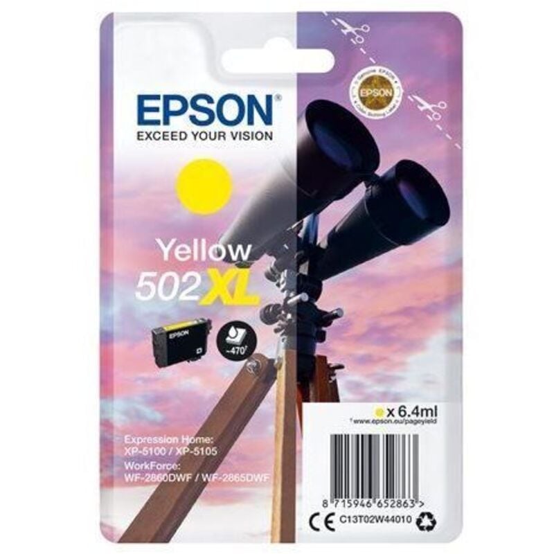 Patrone Epson 502 XL yellow 6,4 ml 470 Seiten (C13T02W44010)