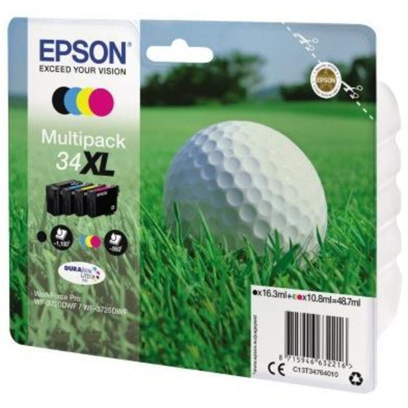 Epson C13T34764010 Tintenmultipack 34XL schwarz cyan gelb magenta (C13T34764010)