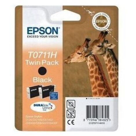 Epson Tinten Doppelpack T0711H 11,1ml schwarz  (C13T07114H10)