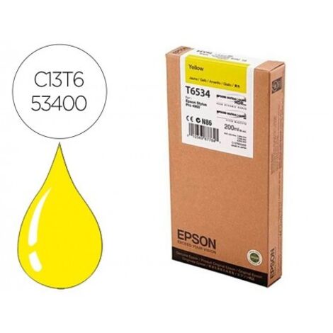 Epson Tintenkartusche Stylus Pro 4900, C13T653400, yellow, 200ml (C13T653400)