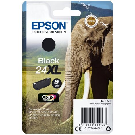 Epson tintenpatrone 24xl schwarz - tinte mit hoher kapazitat fur scharfe ausdrucke