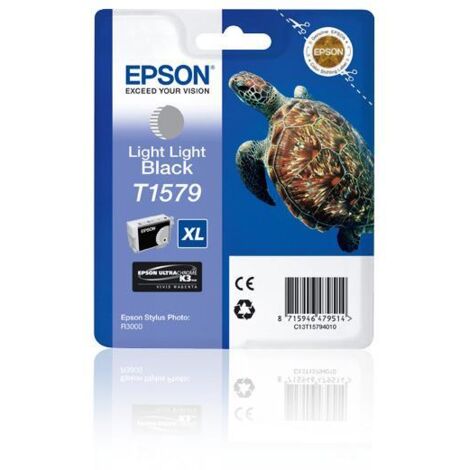 Epson Turtle T1579 cartouche d'encre 1 pièce(s) Original Rendement élevé (XL) Noir très pâle