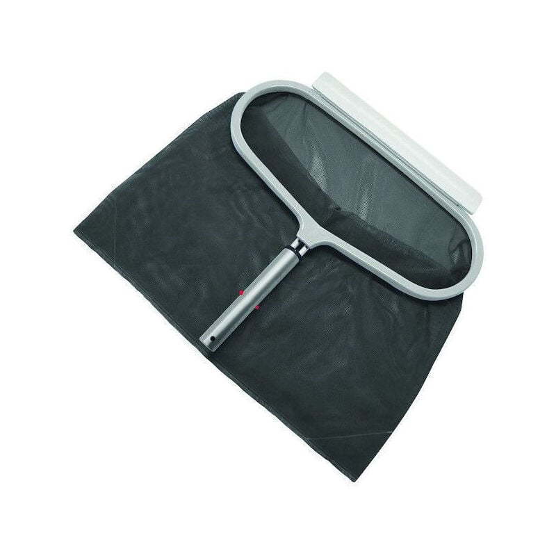 Épuisette de fond piscine a grand filet avec cadre alu gamme luxe, tous couleur alu.