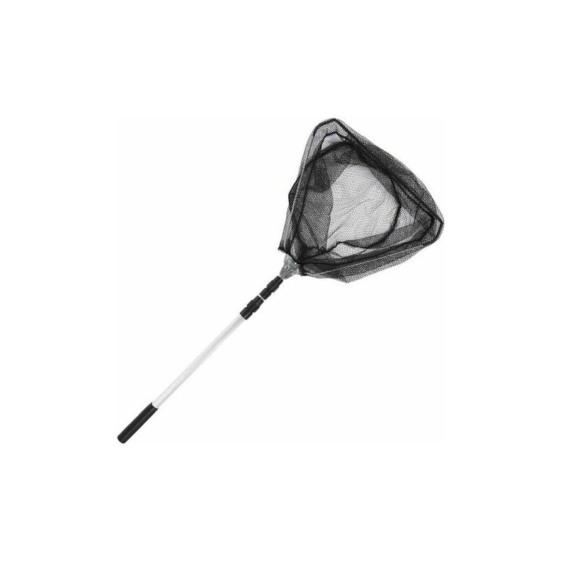 Epuisette de Pêche Pliable, Télescopique Filet Triangulaire pour Attraper ou Relâcher Les Poissons 54-150 cm