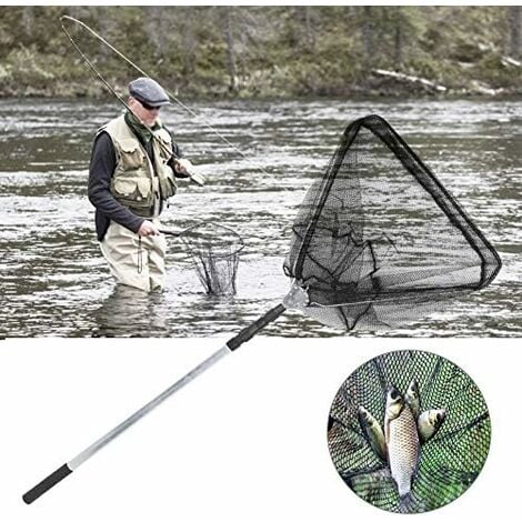 Canne en aluminium pour épuisette de pêche pliante portable pour les  amateurs