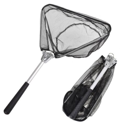 Épuisette de pêche télescopique de 50 cm pour oiseaux, poissons, carpes, truites, attraper et relâcher, 1 pièce
