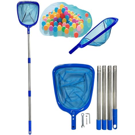 Épuisette de Piscine 185 cm, Filet Piscine, Epuisette Piscines Fond avec Manche Télescopique, Kit Nettoyage à Mailles Fines, pour Hors Sol, Spas, Étangs (Épuisette piscine) 脡puisette piscine -